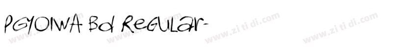 PGyoIWA Bd Regular字体转换